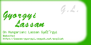 gyorgyi lassan business card